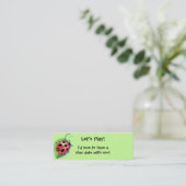 KRW Custom Lady Bug Play Date Card Contactkaartje (Staand voorkant)
