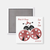 KRW Custom Love Bugs Save the Date Wedding Magneet (Voorkant / Achterkant)