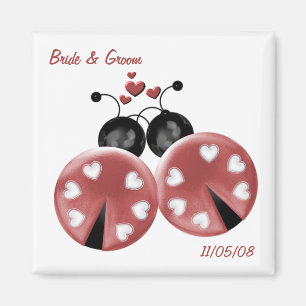 KRW Custom Love Bugs Wedding Favor Magneet