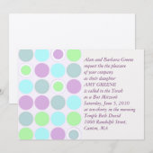 KRW Custom Modern Spots Bat Mitzvah Uitnodiging (Voorkant / Achterkant)