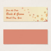 KRW Custom Save the Date Fall Leaves Bruiloft Mini Visitekaartjes (Voorkant /achterkant)