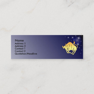 KRW Custom Taurus Zodiac Sign Profile Card Mini Visitekaartje