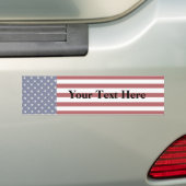 KRW Custom Text American Flag Bumpersticker (Op auto)