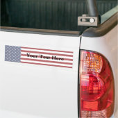 KRW Custom Text American Flag Bumpersticker (Op Truck)