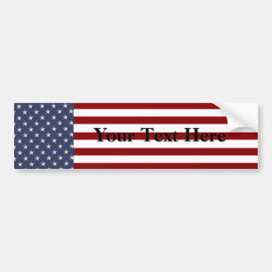 KRW Custom Text American Flag Bumpersticker