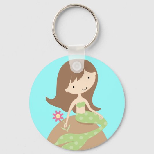 KRW Cute Blue Mermaid Sleutelhanger (Voorkant)