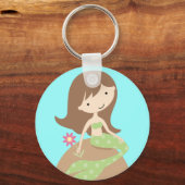 KRW Cute Blue Mermaid Sleutelhanger (Voorkant)