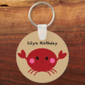 KRW Cute Custom Crab Birthday Sleutelhanger (Voorkant)