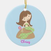 KRW Cute Green Mermaid Custom Ornament (Voorkant)