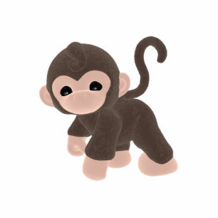 KRW Cute Lil Monkey Photo Sculpture Staand Fotobeeldje