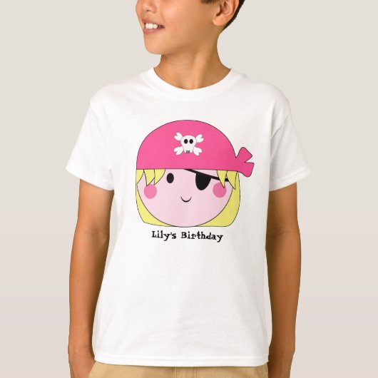 KRW Cute Pink Pirate Custom Shirt (Voorkant)