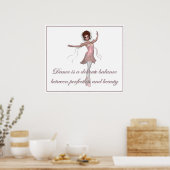 KRW Dance, Beauty, Perfection Ballerina Print (Keuken)
