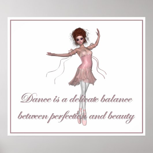 KRW Dance, Beauty, Perfection Ballerina Print (Voorkant)