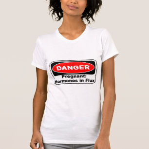 KRW Danger Pregnancy Hormones Funny T-shirt