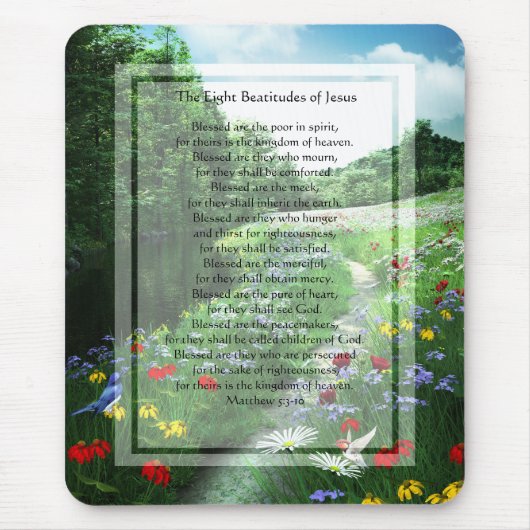 KRW de acht Beatitudes van Jezus Muismat (Voorkant)