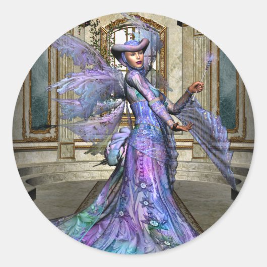 KRW De Sprookjesgodmoeder Ronde Sticker (Voorkant)