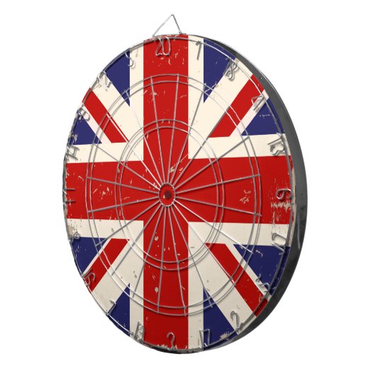 KRW Distress British Flag Dartboard Dartbord (Voorkant Rechts)