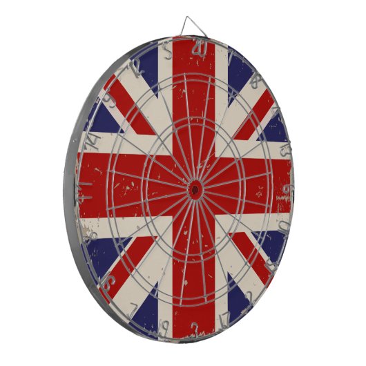 KRW Distress British Flag Dartboard Dartbord (Voorkant Links)