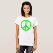 KRW Distress Neon Green Peace Sign T-shirt (Voorkant volledig)
