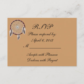 KRW Dreamweaver Native American Wedding RSVP Kaartje