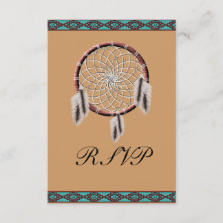 KRW Dreamweaver Native American Wedding RSVP Kaartje
