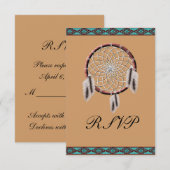 KRW Dreamweaver Native American Wedding RSVP Kaartje (Voorkant / Achterkant)