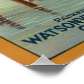 KRW duikmeisje Apple Fruit Crate Label Poster (Hoek)