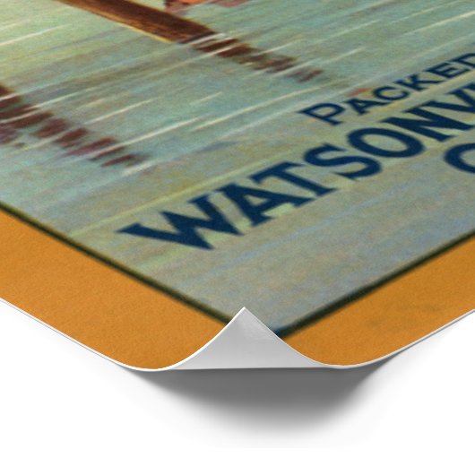 KRW duikmeisje Apple Fruit Crate Label Poster (Hoek)