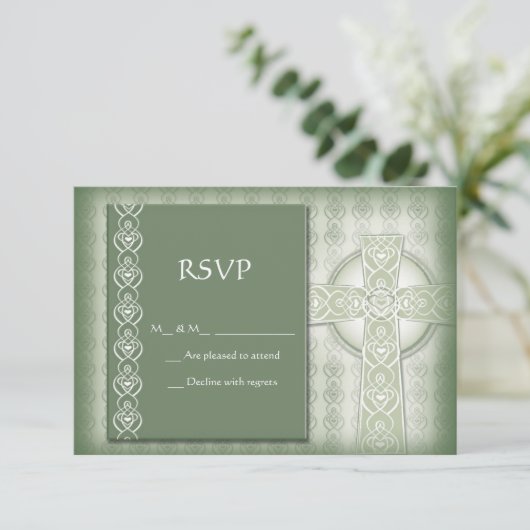 KRW Elegant Celtic Cross Irish RSVP (Staand voorkant)