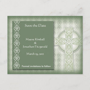 KRW Elegant Celtic Cross Irish Save the Date
