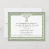KRW Elegant Celtic Cross Irish Wedding Kaart (Voorkant)