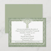 KRW Elegant Celtic Cross Irish Wedding Kaart (Voorkant / Achterkant)