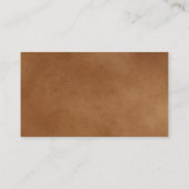 KRW Elegant Celtic Shamrock Parchment Custom Visitekaartje (Achterkant)