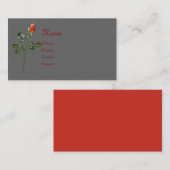 KRW Elegant Long Stemmed Roos Visitekaartje (Voorkant / Achterkant)