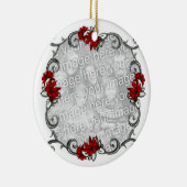 KRW Elegant Pointsettia Lijst Keepomwille Ornament (Rechts)