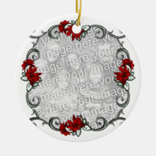 KRW Elegant Pointsettia Lijst Keepomwille Ornament