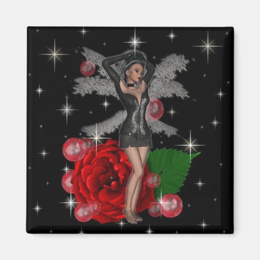 KRW Elegant Roos Faery Magneet (Voorkant)