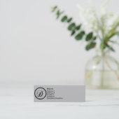 KRW Elegant Script Monogram D-profielkaart Mini Visitekaartje (Staand voorkant)