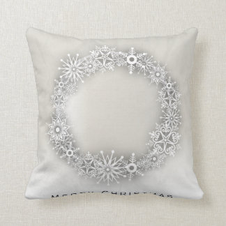 KRW Elegant Snowflake Wreater Kerstmis Pillow Kussen