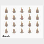 KRW Engel Topped Kerstboom Ronde Sticker (Vel)