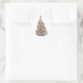 KRW Engel Topped Kerstboom Ronde Sticker (Tas)