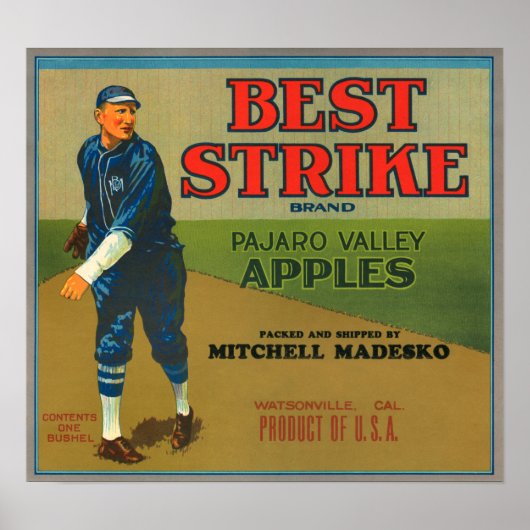 KRW etiket met beste streekappels Poster (Voorkant)