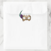 KRW Fancy Mardi Gras Mask Ronde Sticker (Tas)
