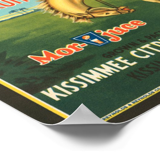 KRW  Florida Cowboy Citrus Fruit Label Poster (Hoek)