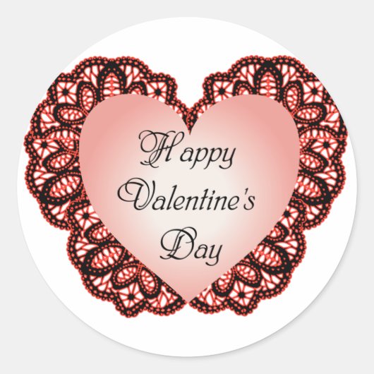 KRW Frilly Happy Valentijnsdag Stickers (Voorkant)