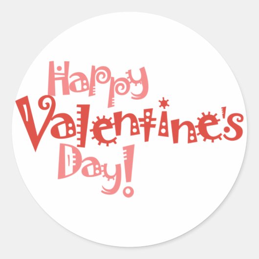 KRW Fun Happy Valentijnsdag Sticker (Voorkant)