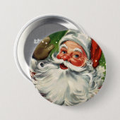 KRW Fun  Santa Claus Ronde Button 7,6 Cm (Voorkant /achterkant)