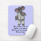 KRW Funny Elephant in Pajamas Groucho Marx Quote Muismat (Met muis)