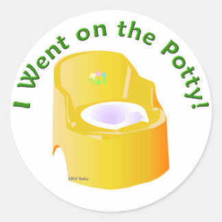 KRW Geel Ik ging op de Potty Training Reward Ronde Sticker