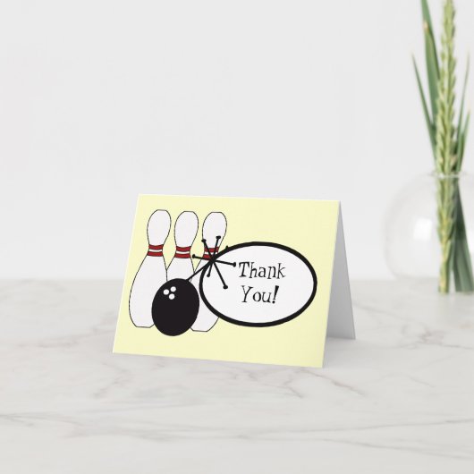 KRW Gele Bowling Bedankkaart (Voorkant)